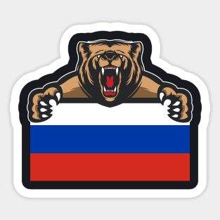 Russia Bear Flag Gift Sticker